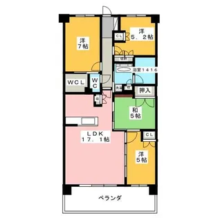 プレミスト徳重【4階】の間取り