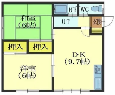 協栄アパート【3号室】の間取り