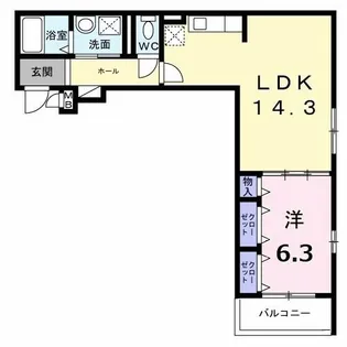 プレミアスペース2【2階】の間取り