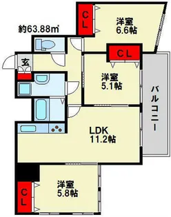 MDIロイヤルレジデンス大手町【3階】の間取り