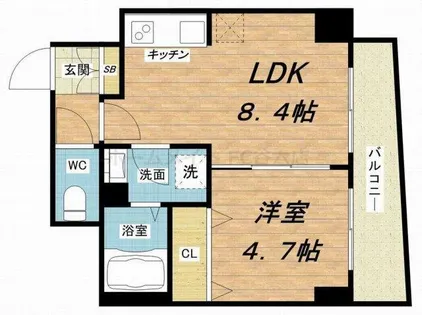 サンレムート新大阪EASTⅡ【7階】の間取り