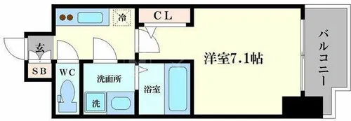 エスレジデンス大阪九条North(ノース)【10階】の間取り