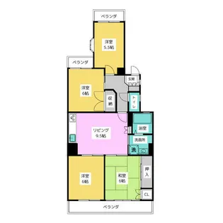 ユニーブル瑞穂セゾン5号館【202号室】の間取り