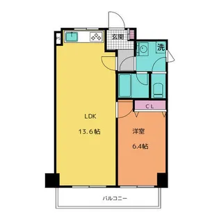 ハイライク栄ハイツ【6階】の間取り