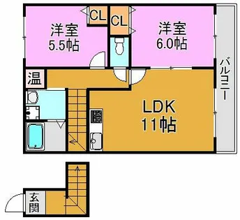 パナコート長田【2階】の間取り