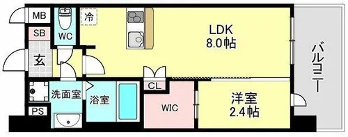 セレニテ阿波座ミラク【11階】の間取り