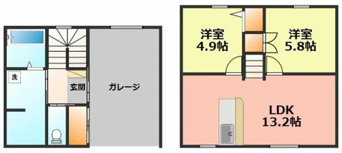 STONE VIILAGE 石橋【1階】の間取り