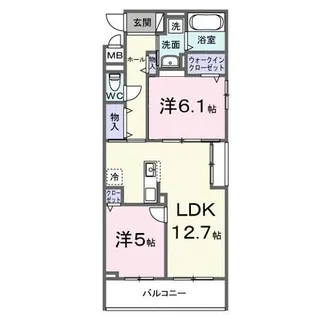 ノルド フィウーメ【2階】の間取り