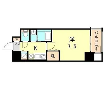 レジデンス神戸グルーブHARBORWEST【6階】の間取り