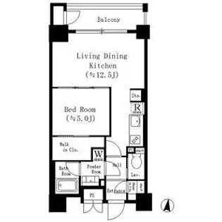 ネットフローラ梅田北【4階】の間取り