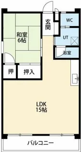 マンションフラワー【6階】の間取り