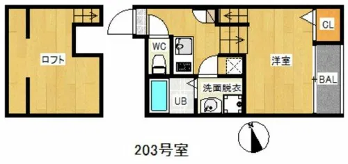MUKAVA吉塚【2階】の間取り