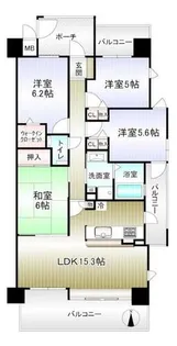 グリーンコーポ和泉中央【8階】の間取り