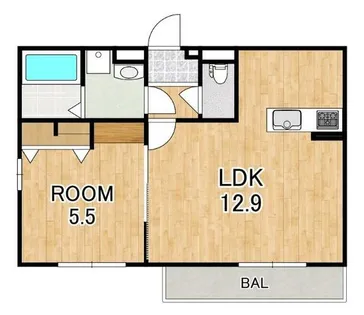 DーROOM平井A棟【1階】の間取り