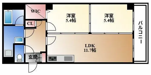 フィーブル・サカエ【8階】の間取り