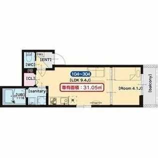 F asecia Nobile【3階】の間取り