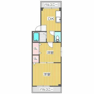 丸松マンション【201号室】の間取り