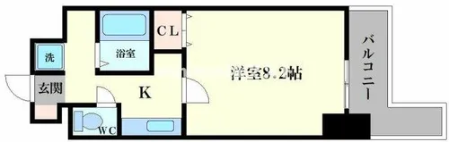 SWISS難波西【907号室】の間取り