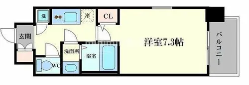 レジュールアッシュ福島キューズ【3階】の間取り