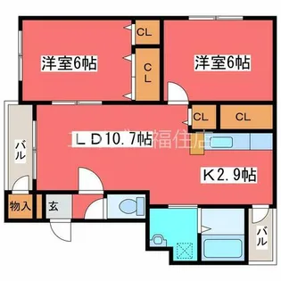 abitaアヴァンセ月寒東【4階】の間取り