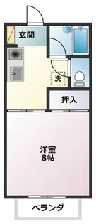 フリーダム B【2階】の間取り