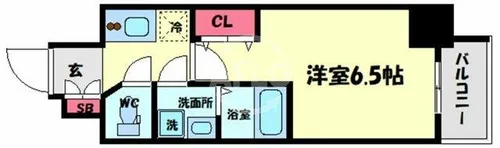 ファーストフィオーレ九条【7階】の間取り