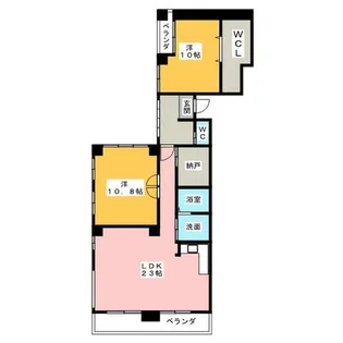 ラ・フォルトゥレス・ド・フェ覚王山【1階】の間取り