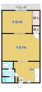 安良グリーンハイツ【1階】の間取り