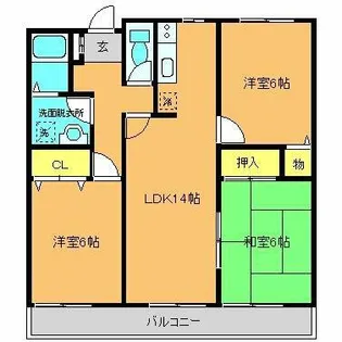 ホリディ志免【302号室】の間取り
