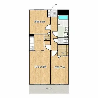 ボナール西山台【3階】の間取り