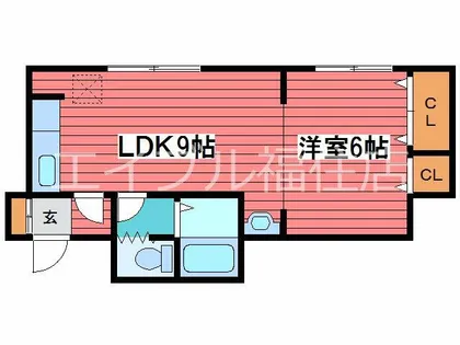 コーポ第三芦山ハイツ【3号室】の間取り