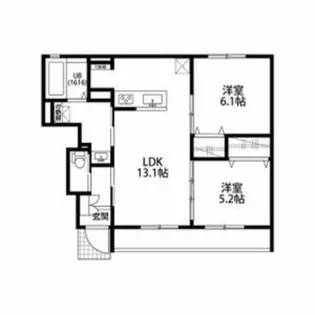 アムール京都梅小路【1階】の間取り