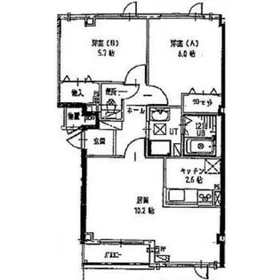 グリーンフィールドⅠ【102号室】の間取り