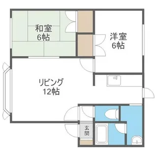 ルミエール伏古【1階】の間取り