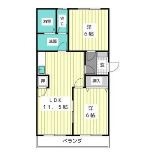 シティライフ朝日ヶ丘【2階】の間取り