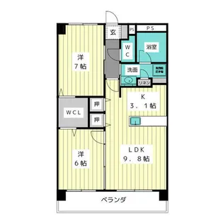 ビヤンフェール【1階】の間取り