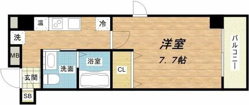 B-RISE玉造【6階】の間取り