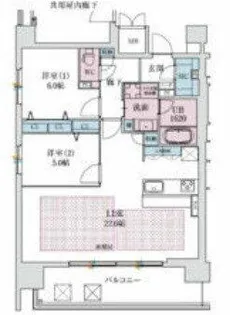 スプランディッド本町グラン【17階】の間取り