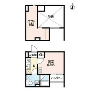 スカイヴィラ立花【2階】の間取り