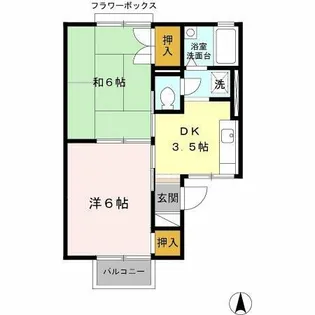 ファミールユタカ A【2階】の間取り