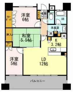 カスタリア上町台【8階】の間取り