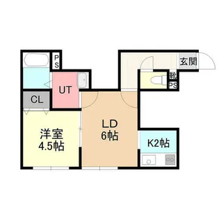 サンコート菊水【105号室】の間取り