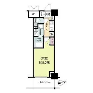 ブランシエスタ明石【8階】の間取り