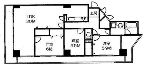 ハイライズ東雲【6階】の間取り