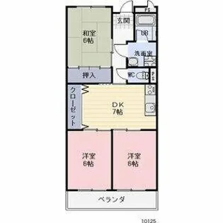 Limpia緑ヶ丘【205号室】の間取り