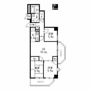 エミネンス石川橋【2階】の間取り