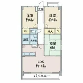 社ヶ丘ヒルズ【4階】の間取り