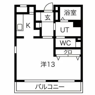 向陽町レジデンス【4階】の間取り