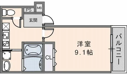 フジパレス東花園ウエスト【103号室】の間取り