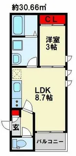 COMFORTIA安部山公園【201号室】の間取り